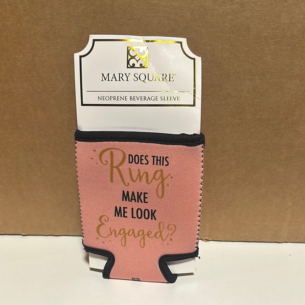 Mary Square Pink Neoprene Beverage Sleeve